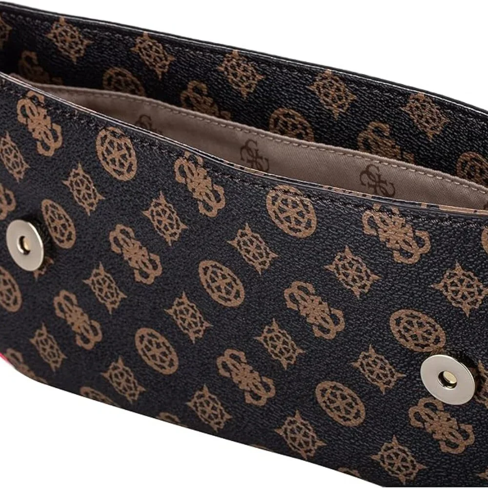 Guess "Brightside" Shoulder Bag in Brown Multi - Picture 2 of 8